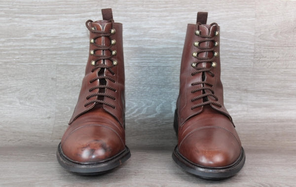 Bexley Enfield Derby Boots Cuir Marron – Taille 44 – Occasion très bon état - julfripes