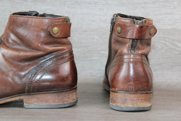 Bottine Cuir Marron Minelli – Taille 40 – Occasion Bon état Made in Portugal - julfripes