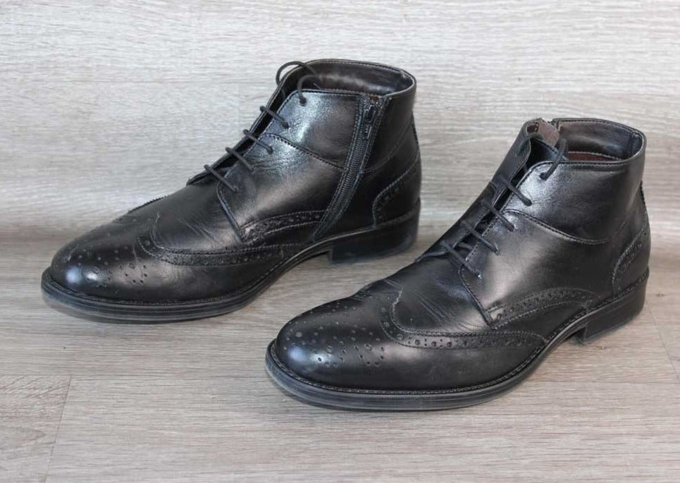 Bottine Cuir Noir André – Taille 42 – Occasion très bon état - julfripes