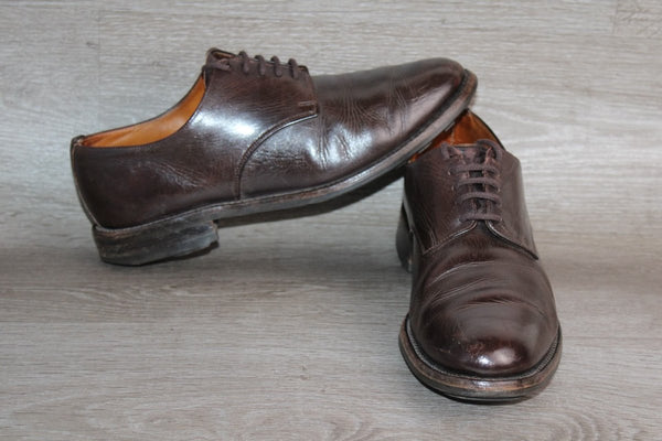 Bowen Chaussure Derby Cuir Marron – Taille 43,5 – Occasion Bon état Made in England - julfripes