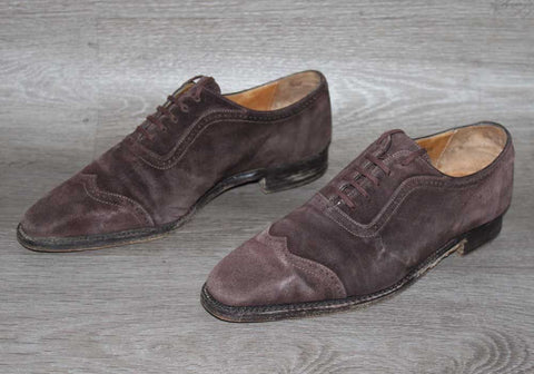 Bowen Chaussure Richelieu Daim Marron – Taille 43 – Occasion Made in England - julfripes