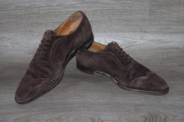 Bowen Chaussure Richelieu Daim Marron – Taille 43 – Occasion Made in England - julfripes