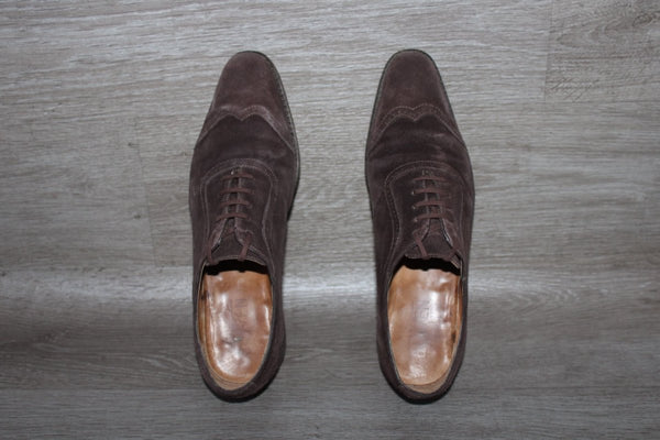 Bowen Chaussure Richelieu Daim Marron – Taille 43 – Occasion Made in England - julfripes