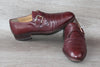 Chaussure à Boucles Cuir Bordeaux Manfield - Taille 41 – Occasion Très Bon état Made in Italy - julfripes