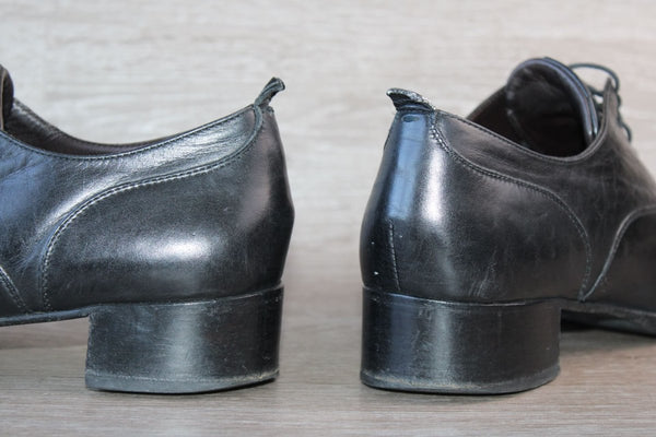 Chaussure de Luxe Cuir Noir Heschung - Taille 41,5 Eu – Occasion Bon état Made in France - julfripes