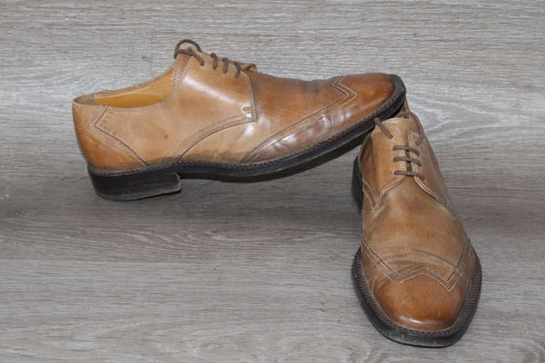 Chaussure Derby Cuir Marron Heyraud – Taille 41 – Occasion très bon état Made in Italy - julfripes