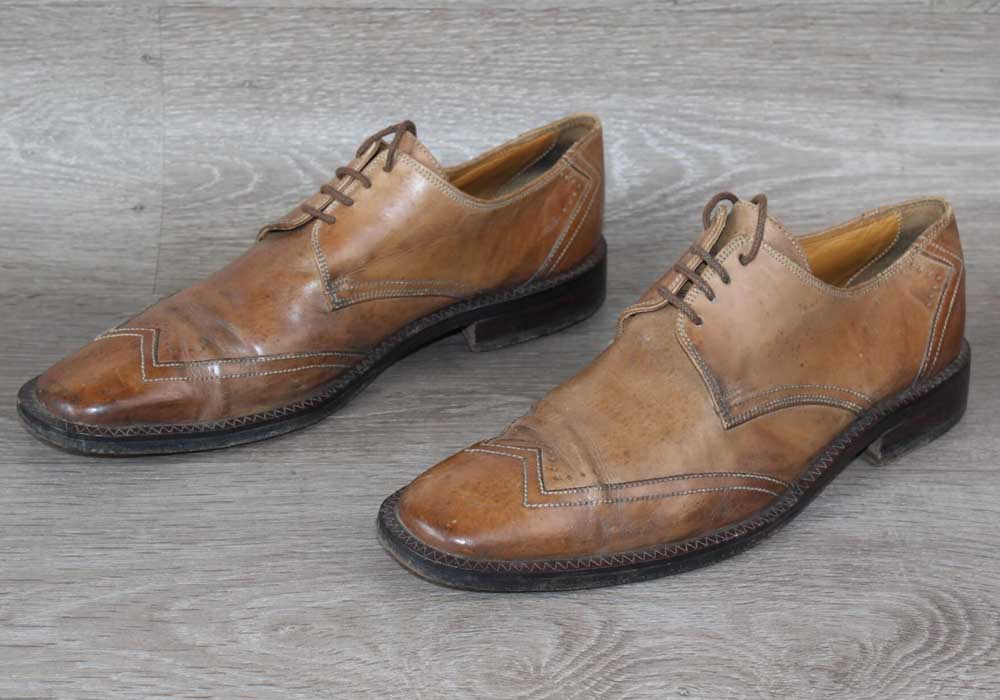 Chaussure Derby Cuir Marron Heyraud – Taille 41 – Occasion très bon état Made in Italy - julfripes