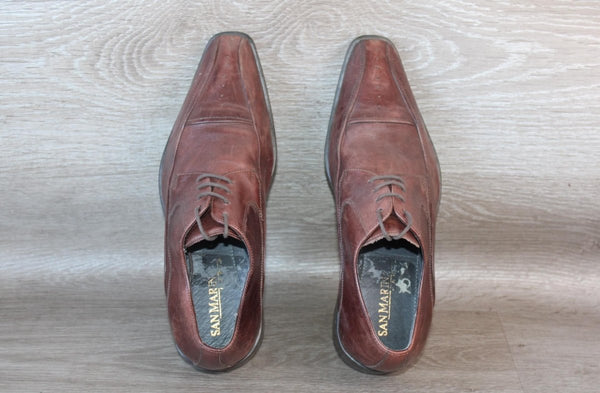 Chaussure Derby Cuir Marron San Marina – Taille 40 – Occasion très bon état Made in Portugal - julfripes