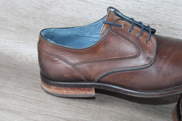 Chaussure Derby Cuir Marron San Marina – Taille 40 – Occasion très bon état Made in Portugal - julfripes