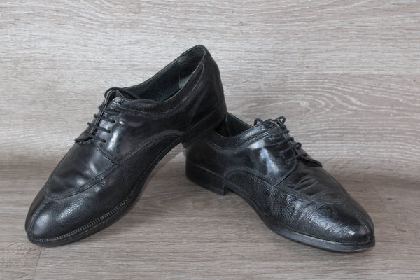 Chaussure Derby Cuir Noir Heyraud – Taille 43 – Occasion très bon état Made in Italy - julfripes