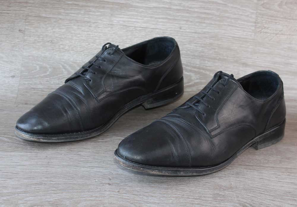 Chaussure Derby Cuir Noir Stanford - Taille 43 – Occasion Bon état Made in Portugal - julfripes
