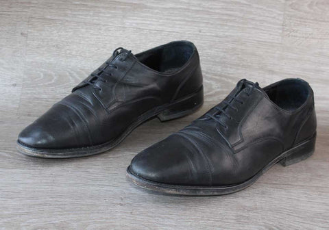 Chaussure Derby Cuir Noir Stanford - Taille 43 – Occasion Bon état Made in Portugal - julfripes
