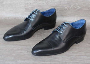 Chaussure Derby Haut de Gamme Cuir Noir – Taille 40 – Occasion très bon état Made in Italy - julfripes