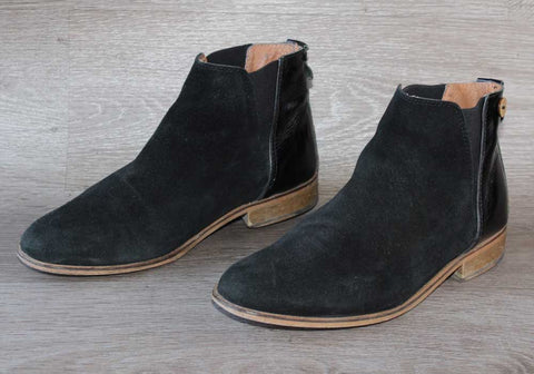 Chelsea Boot Daim Noir Faguo – Taille 40 Unisexe – Occasion Bon état - julfripes