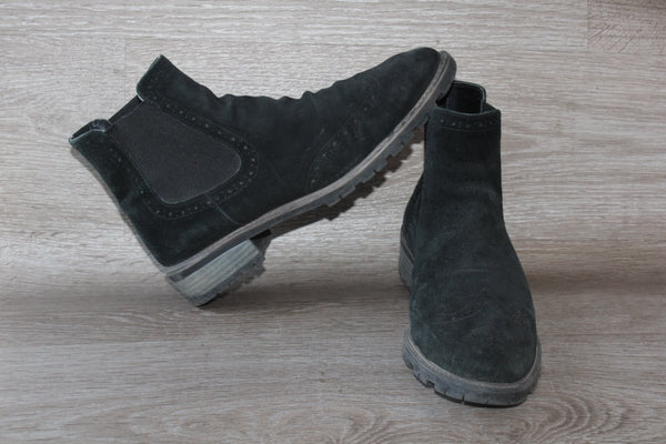 Chelsea Boot en Daim Noir – Taille 40 Unisexe – Occasion Bon état - julfripes