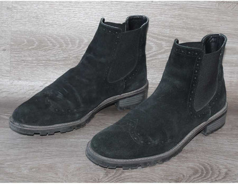 Chelsea Boot en Daim Noir – Taille 40 Unisexe – Occasion Bon état - julfripes