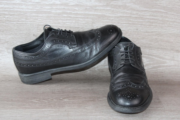 Geox Respira Chaussure Derby Cuir Noir - Taille 39 – Occasion Très Bon état - julfripes