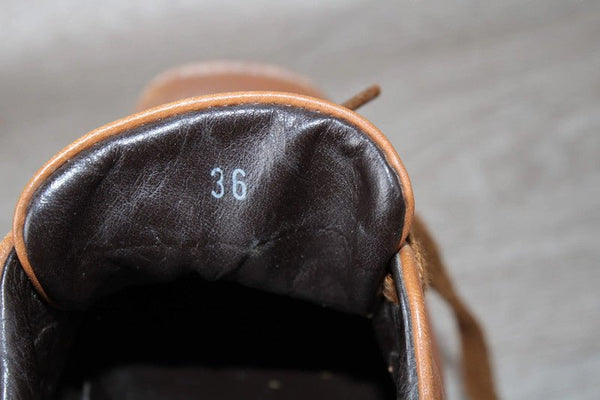Hogan Sneaker Vintage Cuir Marron – Taille 36 Unisexe – Occasion très bon état Made in Italy - julfripes