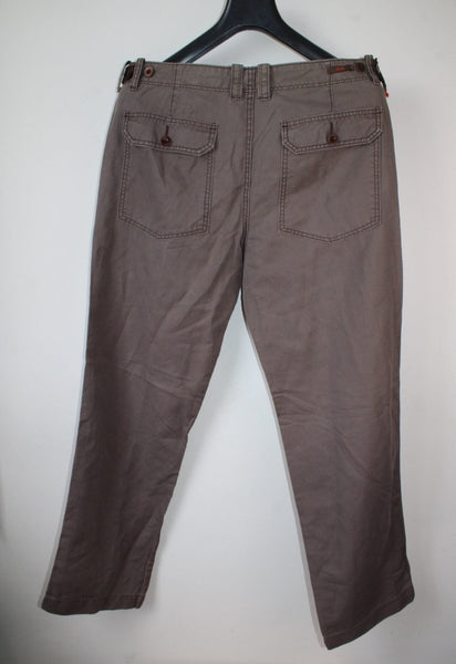 Hugo Boss Pantalon Chino en Lin Marron – Taille L - W34 – Occasion Bon état - julfripes