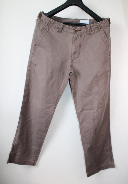 Hugo Boss Pantalon Chino en Lin Marron – Taille L - W34 – Occasion Bon état - julfripes