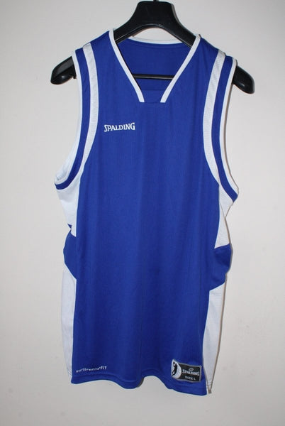 Maillot de Basketball Bleu Spalding - Taille L Mixte – Occasion Très Bon état - julfripes