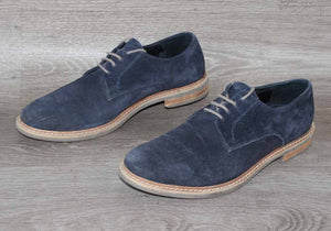 Minelli Chaussure Derby Daim Bleu – Taille 41 – Occasion très bon état - julfripes