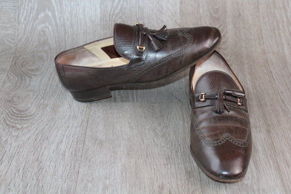 Mocassin Authentique Cuir Marron Tanino Crisci – Taille 41 – Occasion très bon état Made in Italy - julfripes