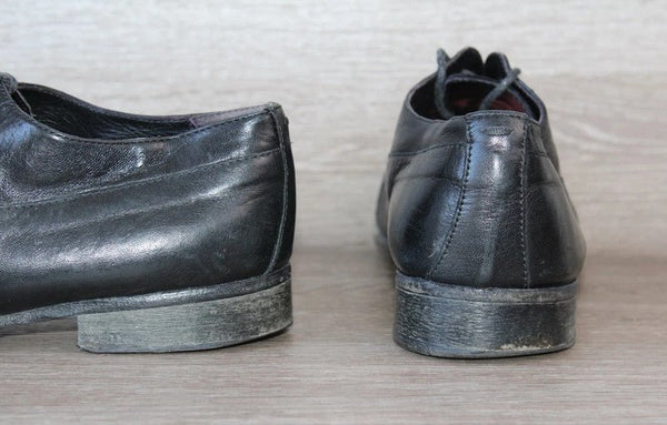 Patrizia Pepe Firenze Richelieu Cuir Noir – Taille 45 – Occasion Made in Italy - julfripes