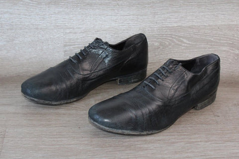 Patrizia Pepe Firenze Richelieu Cuir Noir – Taille 45 – Occasion Made in Italy - julfripes