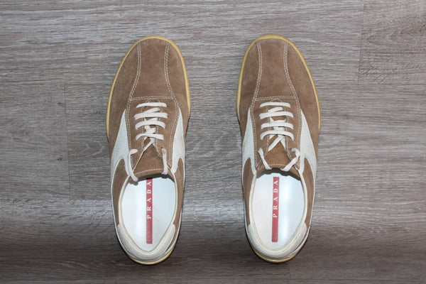 Prada Authentique Sneaker Cuir Vintage - Taille 44 - Occasion très bon état Made in Italy - julfripes
