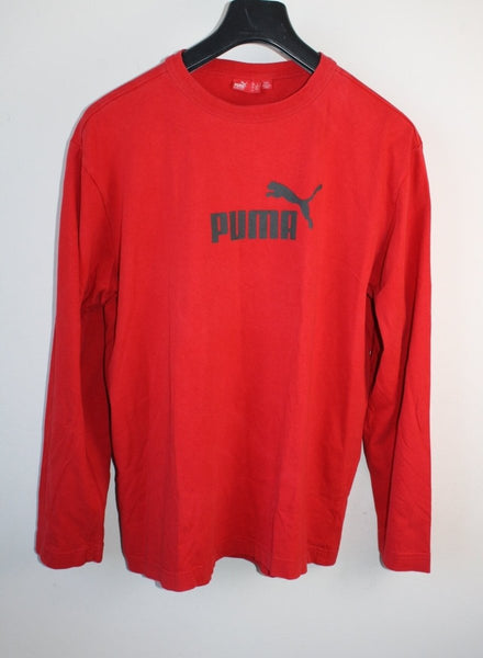 Puma Sweat Manches Longues Rouge – Taille L Mixte - Occasion Bon état Made in Turkey - julfripes