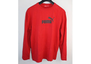 Puma Sweat Manches Longues Rouge – Taille L Mixte - Occasion Bon état Made in Turkey - julfripes
