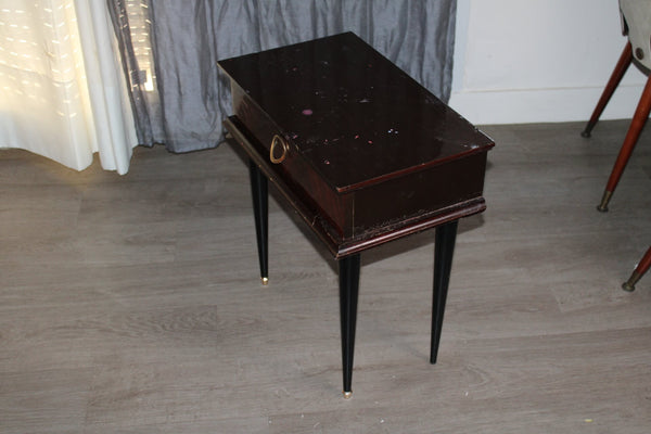 Tables de chevet vintage Art Déco en acajou – à relooker, charme authentique