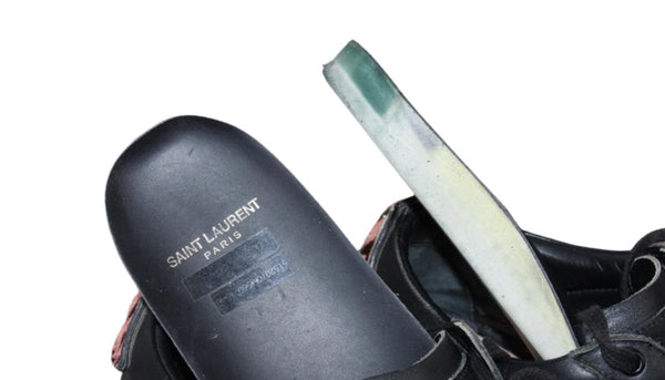 Yves Saint Laurent Sneaker Basse Cuir Noir – Taille 42,5 – Occasion Très Bon état Made in Italy - julfripes