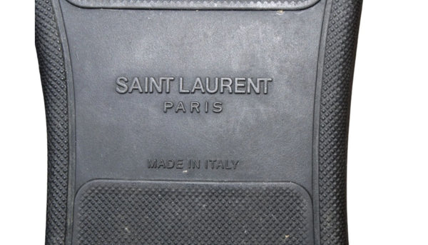 Yves Saint Laurent Sneaker Basse Cuir Noir – Taille 42,5 – Occasion Très Bon état Made in Italy - julfripes