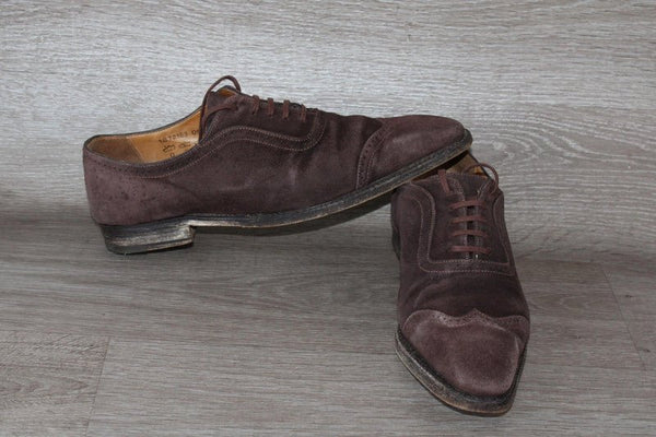 Bowen Richelieu Cuir Velours Marron – Taille 43 – Occasion Made in England - julfripes