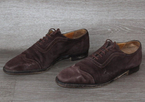 Bowen Richelieu Cuir Velours Marron – Taille 43 – Occasion Made in England - julfripes