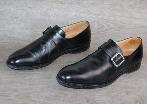 Churchs Nestbury Chaussure à Boucles Cuir Noir – Taille 42,5 – Occasion Fabriqué en Angleterre - julfripes