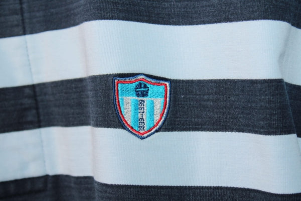 Polo Rayures Olympique Marseille Football Manches longues – Taille L – Occasion très bon état - julfripes