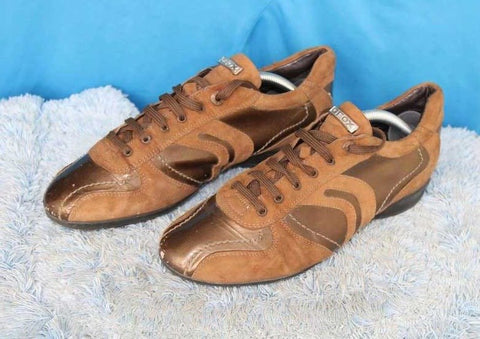 Sneaker Daim Marron Geox Respira – Taille 38 – Occasion Bon état Made in India - julfripes