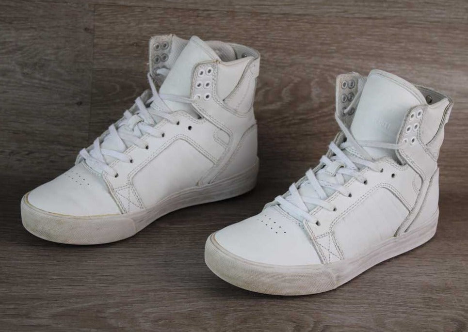 Supra SkyTop Basket Montante Blanche – Taille 37,5 Mixte – Occasion très bon état - julfripes