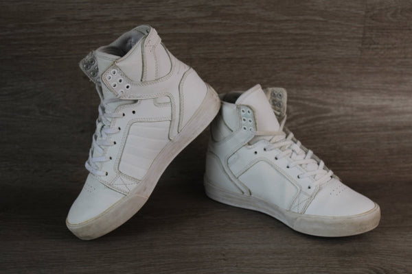 Supra SkyTop Basket Montante Blanche – Taille 37,5 Mixte – Occasion très bon état - julfripes