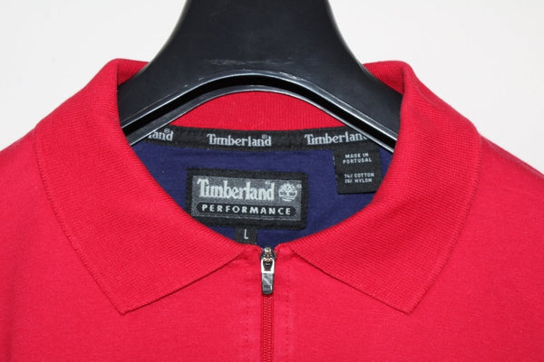 Timberland Polo Manches Longues Rouge - Taille L – Occasion Très Bon état Made in Portugal - julfripes