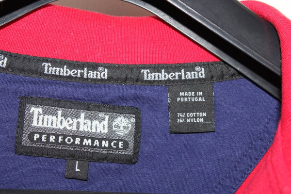 Timberland Polo Manches Longues Rouge - Taille L – Occasion Très Bon état Made in Portugal - julfripes